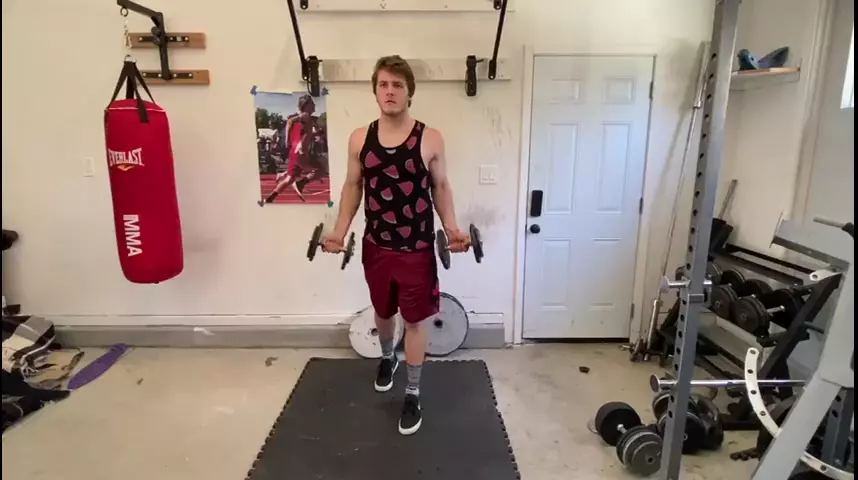 Isolated dumbbell curls